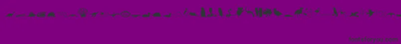 fuente Animals1 – Fuentes Negras Sobre Fondo Morado