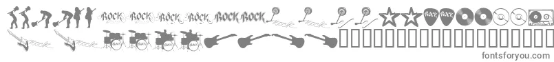 Rocks-Schriftart – Graue Schriften auf weißem Hintergrund