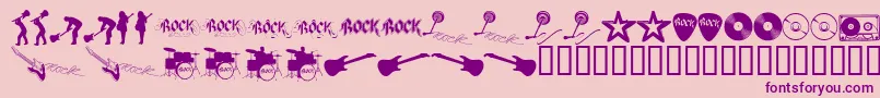 Rocks Font – Purple Fonts on Pink Background