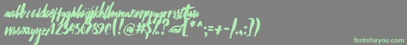 Worthwhile Font – Green Fonts on Gray Background