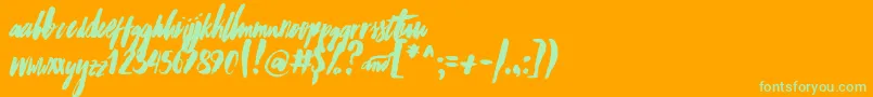 fuente Worthwhile – Fuentes Verdes Sobre Fondo Naranja