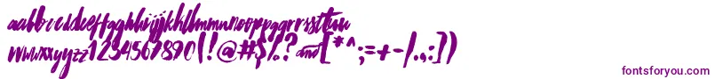 Worthwhile Font – Purple Fonts on White Background