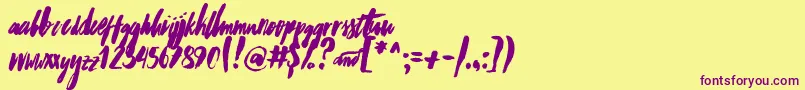 Worthwhile Font – Purple Fonts on Yellow Background