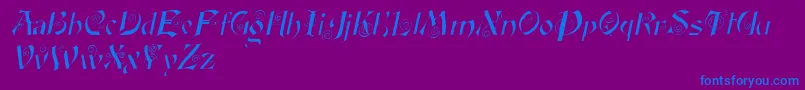 fuente FairyscrolldisplayItalic – Fuentes Azules Sobre Fondo Morado