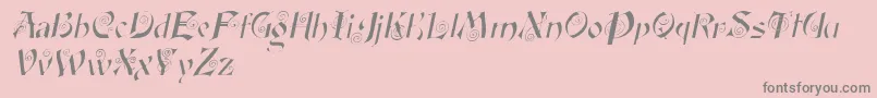 FairyscrolldisplayItalic Font – Gray Fonts on Pink Background