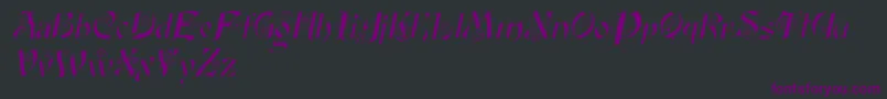 Шрифт FairyscrolldisplayItalic – фиолетовые шрифты на чёрном фоне