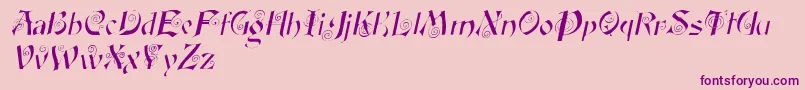 FairyscrolldisplayItalic Font – Purple Fonts on Pink Background