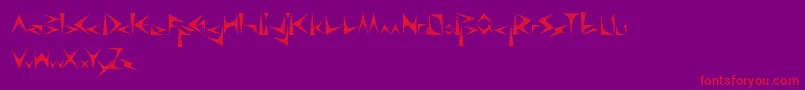 DigitalNinja Font – Red Fonts on Purple Background