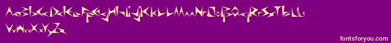 DigitalNinja Font – Yellow Fonts on Purple Background