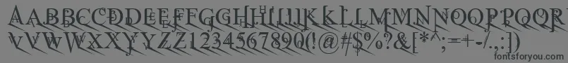 フォントJeanSpliceLorite – 黒い文字の灰色の背景