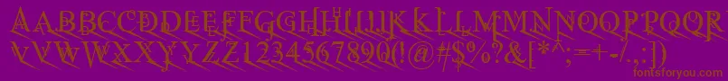 JeanSpliceLorite Font – Brown Fonts on Purple Background