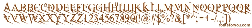 JeanSpliceLorite-Schriftart – Braune Schriften auf weißem Hintergrund