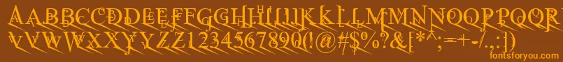 JeanSpliceLorite Font – Orange Fonts on Brown Background