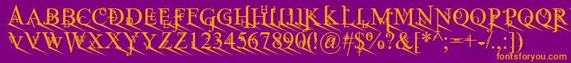 JeanSpliceLorite Font – Orange Fonts on Purple Background