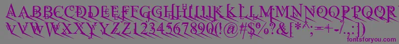 Шрифт JeanSpliceLorite – фиолетовые шрифты на сером фоне