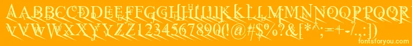 JeanSpliceLorite Font – Yellow Fonts on Orange Background