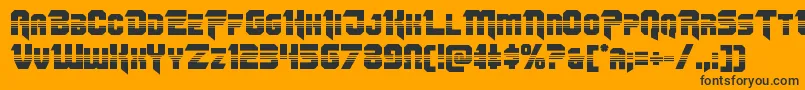 Omegaforcehalf11 Font – Black Fonts on Orange Background