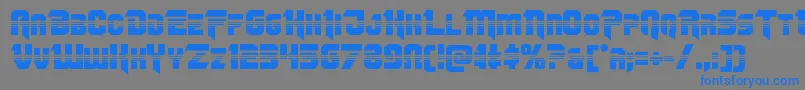 Omegaforcehalf11 Font – Blue Fonts on Gray Background