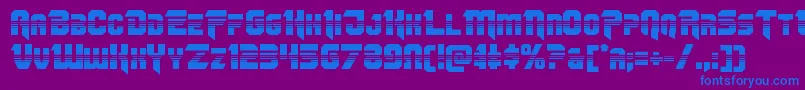 Omegaforcehalf11 Font – Blue Fonts on Purple Background
