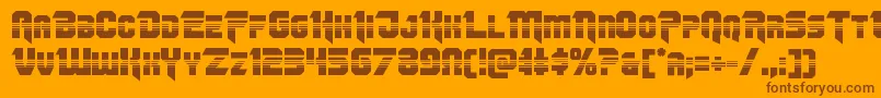 Omegaforcehalf11 Font – Brown Fonts on Orange Background