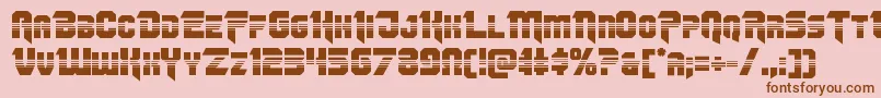 Omegaforcehalf11 Font – Brown Fonts on Pink Background