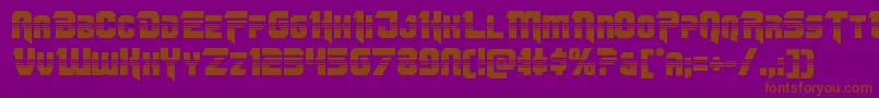 Omegaforcehalf11 Font – Brown Fonts on Purple Background