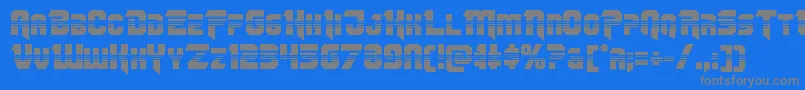 Omegaforcehalf11 Font – Gray Fonts on Blue Background