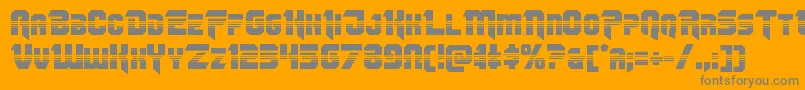 Omegaforcehalf11 Font – Gray Fonts on Orange Background