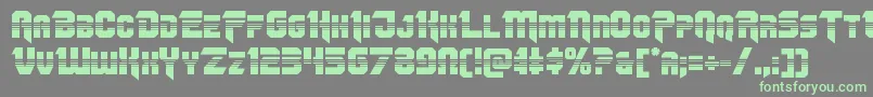 Omegaforcehalf11 Font – Green Fonts on Gray Background