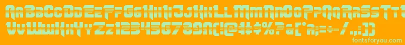 Omegaforcehalf11 Font – Green Fonts on Orange Background