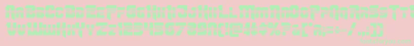 Omegaforcehalf11 Font – Green Fonts on Pink Background