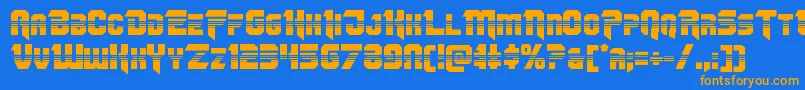 Omegaforcehalf11 Font – Orange Fonts on Blue Background