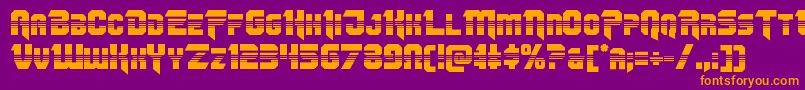 Omegaforcehalf11 Font – Orange Fonts on Purple Background