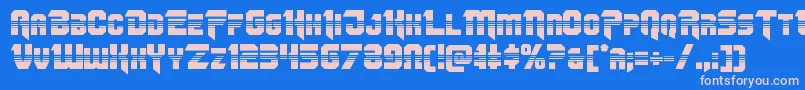 Omegaforcehalf11 Font – Pink Fonts on Blue Background
