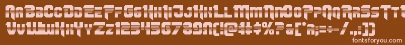 Omegaforcehalf11 Font – Pink Fonts on Brown Background