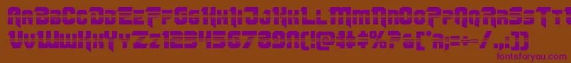 Omegaforcehalf11 Font – Purple Fonts on Brown Background