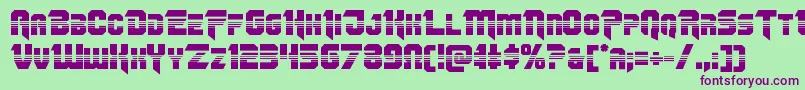 Omegaforcehalf11 Font – Purple Fonts on Green Background