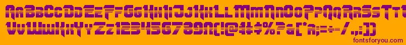 Omegaforcehalf11 Font – Purple Fonts on Orange Background