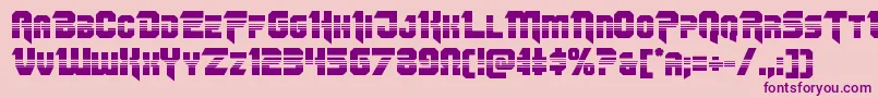 Omegaforcehalf11 Font – Purple Fonts on Pink Background