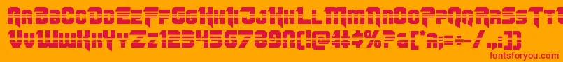 Шрифт Omegaforcehalf11 – красные шрифты на оранжевом фоне