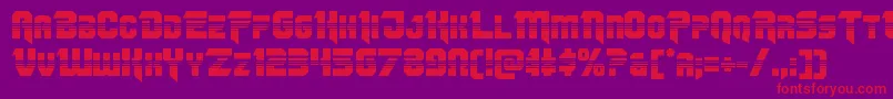 フォントOmegaforcehalf11 – 紫の背景に赤い文字