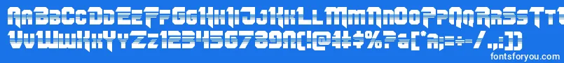 Omegaforcehalf11 Font – White Fonts on Blue Background