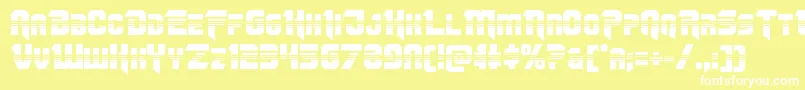 Omegaforcehalf11 Font – White Fonts on Yellow Background