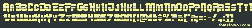 Omegaforcehalf11 Font – Yellow Fonts on Black Background
