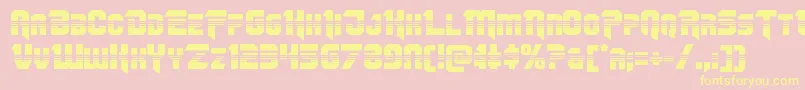 Omegaforcehalf11 Font – Yellow Fonts on Pink Background