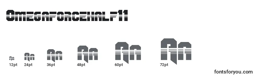 Omegaforcehalf11 Font Sizes