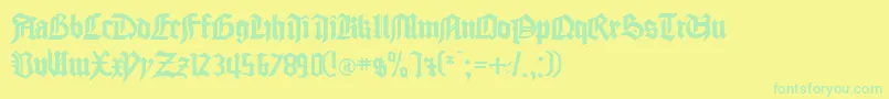 GlasholmRegular Font – Green Fonts on Yellow Background
