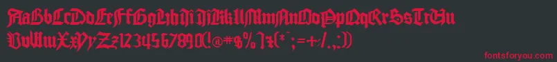 GlasholmRegular Font – Red Fonts on Black Background