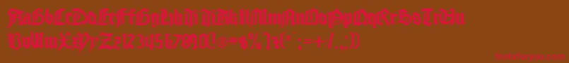 GlasholmRegular Font – Red Fonts on Brown Background