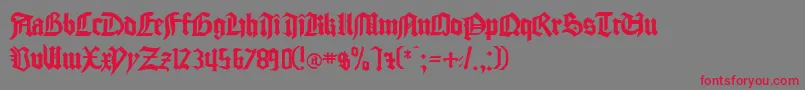 GlasholmRegular-Schriftart – Rote Schriften auf grauem Hintergrund